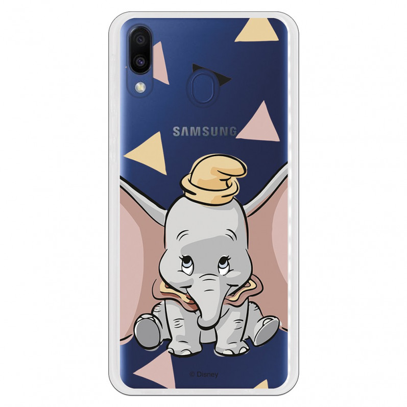 Carcasa Oficial Disney Dumbo silueta transparente para Samsung Galaxy M20 - Dumbo- La Casa de las Carcasas