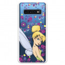 Carcasa Oficial Disney Campanilla Flores Transparente para Samsung Galaxy S10 - Peter Pan- La Casa de las Carcasas