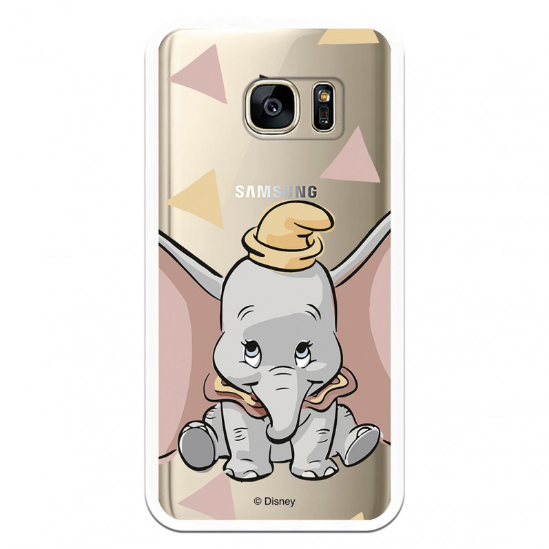 Carcasa Oficial Disney Dumbo silueta transparente para Samsung Galaxy S7 - Dumbo- La Casa de las Carcasas