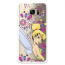 Carcasa Oficial Disney Campanilla Flores Transparente para Samsung Galaxy S7 Edge - Peter Pan- La Casa de las Carcasas