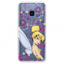 Carcasa Oficial Disney Campanilla Flores Transparente para Samsung Galaxy S9 - Peter Pan- La Casa de las Carcasas