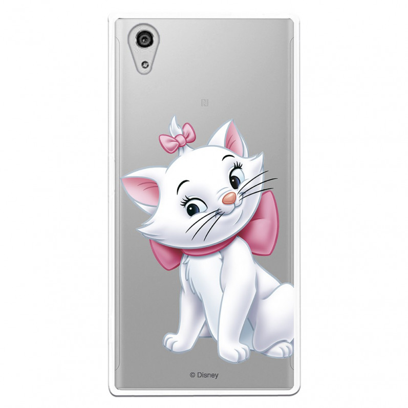 Offizielle Disney Marie Silhouette transparente Hülle für Sony Xperia XA1 Plus – The Aristocats