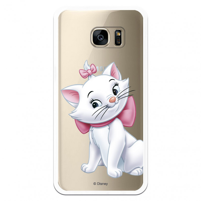 Offizielle Disney Marie Silhouette transparente Hülle für Samsung Galaxy S7 Edge – The Aristocats