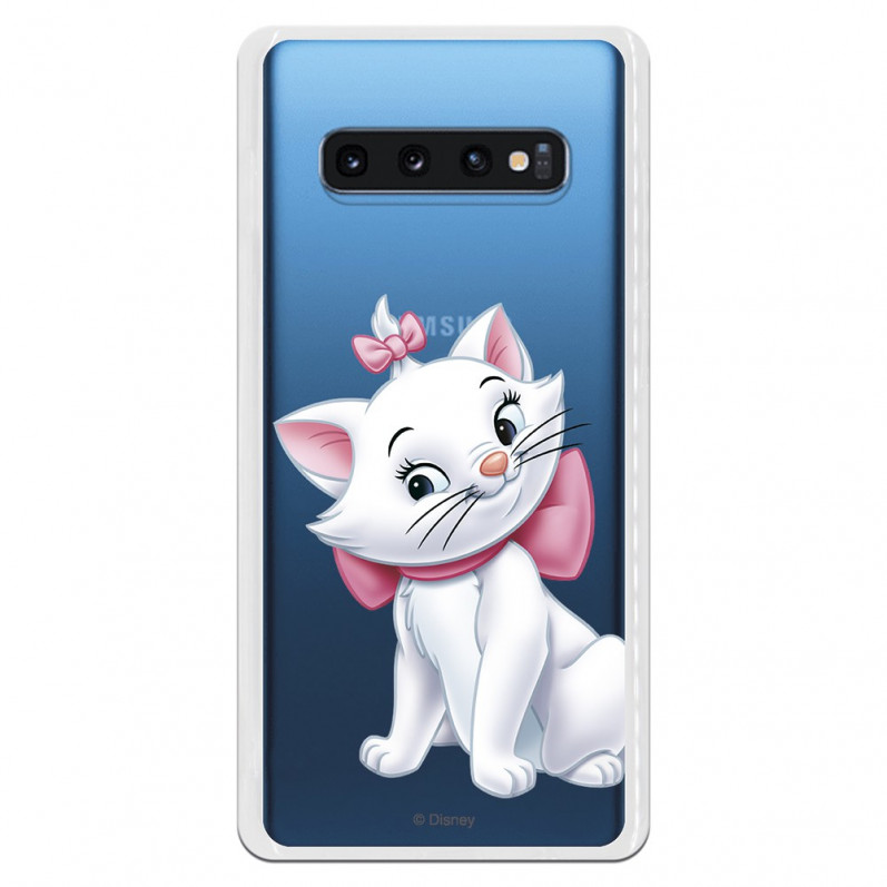 Offizielle Disney Marie Silhouette transparente Hülle für Samsung Galaxy S10 Plus – The Aristocats