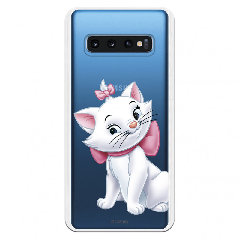 Offizielle Disney Marie Silhouette transparente Hülle für Samsung Galaxy S10 - The Aristocats