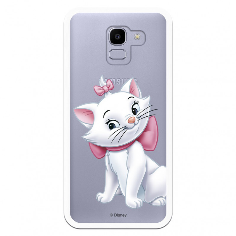 Offizielle Disney Marie Silhouette transparente Hülle für Samsung Galaxy J6 2018 - The Aristocats