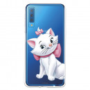 Offizielle Disney Marie Silhouette transparente Hülle für Samsung Galaxy A7 2018 - The Aristocats