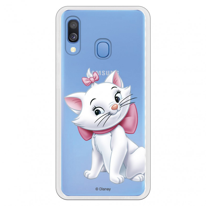 Offizielle Disney Marie Silhouette transparente Hülle für Samsung Galaxy A20e - The Aristocats