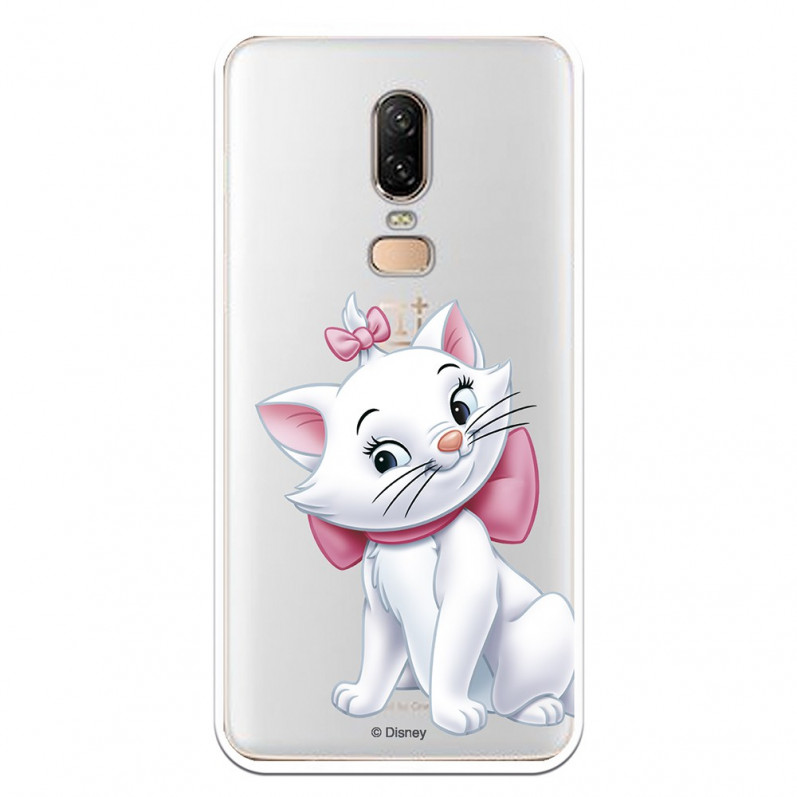 Offizielle Disney Marie Silhouette transparente Hülle für Oneplus 6 - The Aristocats