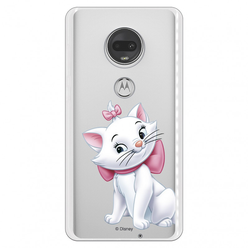 Offizielle Disney Marie Silhouette transparente Hülle für Motorola Moto G7 Plus - The Aristocats