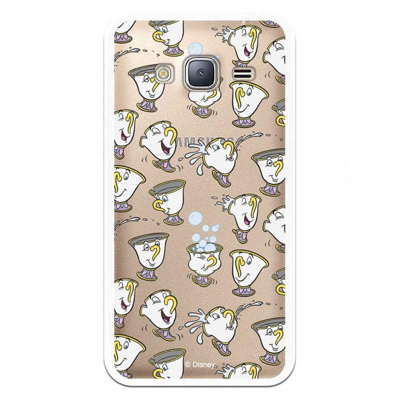 Carcasa Oficial Disney Chip Potts Siluetas Transparente para Samsung Galaxy J3 - La Casa de las Carcasas