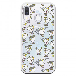 Carcasa Oficial Disney Chip Potts Siluetas Transparente para Samsung Galaxy A40- La Casa de las Carcasas