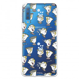 Carcasa Oficial Disney Chip Potts Siluetas Transparente para Samsung Galaxy A7 2018- La Casa de las Carcasas