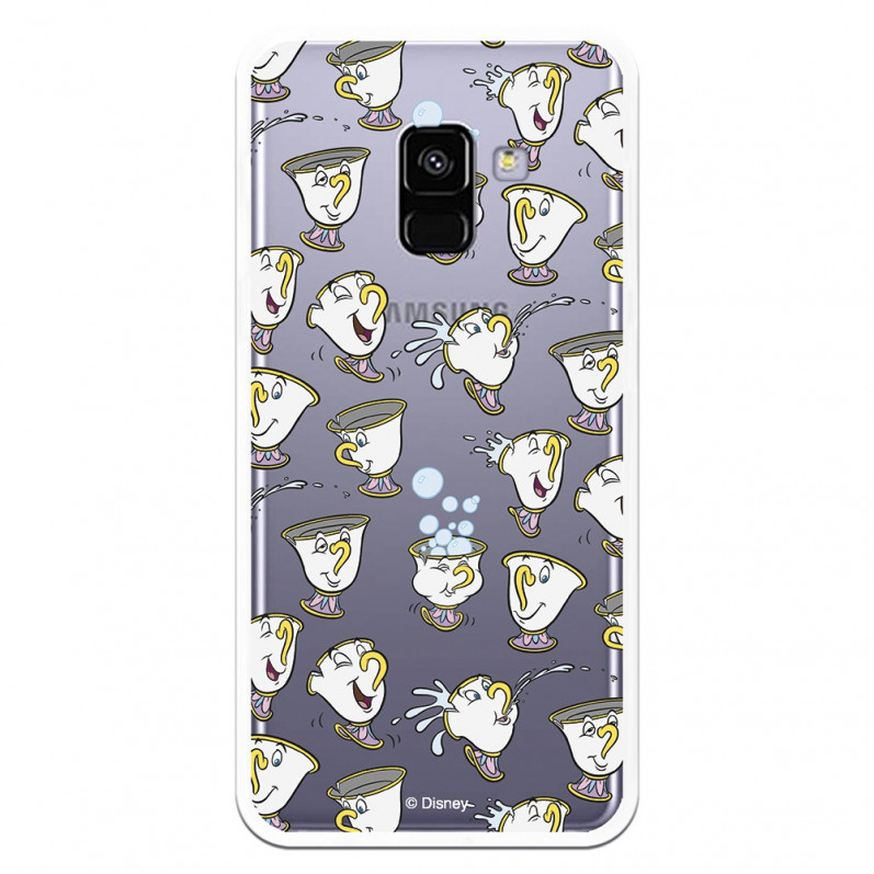 Carcasa Oficial Disney Chip Potts Siluetas Transparente para Samsung Galaxy A8 2018 - La Casa de las Carcasas