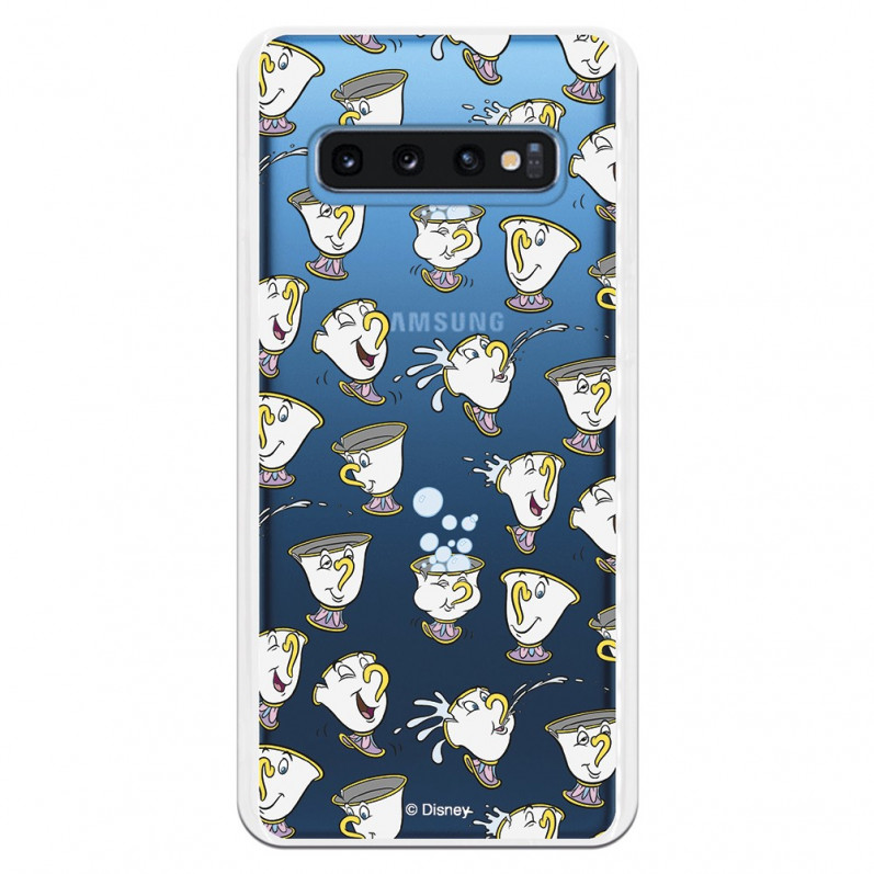 Carcasa Oficial Disney Chip Potts Siluetas Transparente para Samsung Galaxy S10- La Casa de las Carcasas