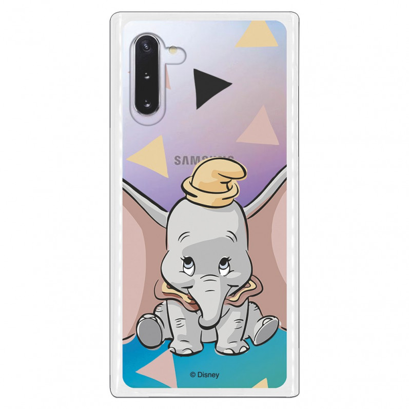 Funda para Samsung Galaxy Note 10 Oficial de Disney Dumbo Silueta Transparente - Dumbo