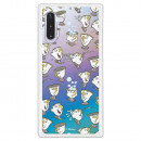 Funda para Samsung Galaxy Note 10 Oficial de Disney Chip Potts Siluetas - La Bella y la Bestia