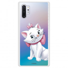 Funda para Samsung Galaxy Note 10 Plus Oficial de Disney Marie Silueta - Los Aristogatos