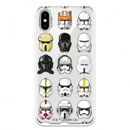 Funda para iPhone X Oficial de Star Wars Patrón Cascos - Star Wars