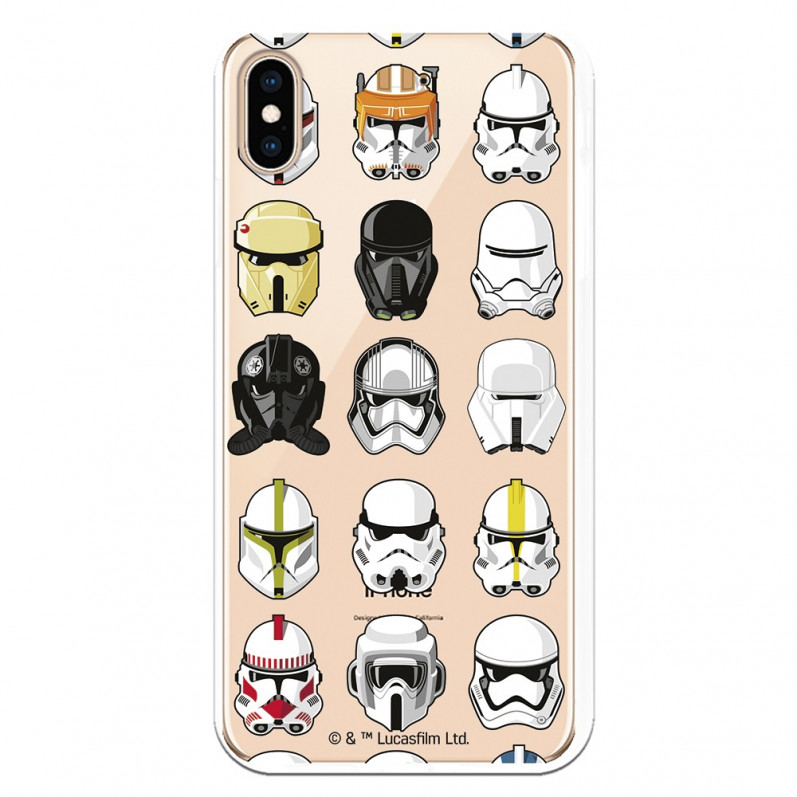 Funda para iPhone XS Max Oficial de Star Wars Patrón Cascos - Star Wars