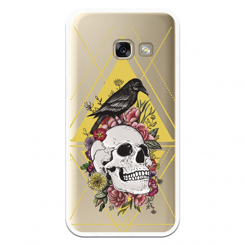 Carcasa Calavera Cuervo para Samsung Galaxy A3 2017- La Casa de las Carcasas