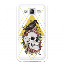 Carcasa Calavera Cuervo para Samsung Galaxy J5- La Casa de las Carcasas