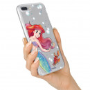 Carcasa para Xiaomi Mi 9 Lite Oficial de Disney Ariel y Sebastián Burbujas - La Sirenita