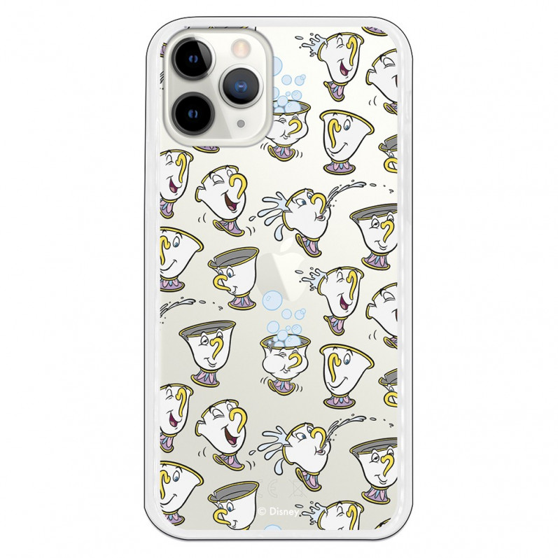 Funda para iPhone 11 Pro Oficial de Disney Chip Potts Siluetas - La Bella y la Bestia