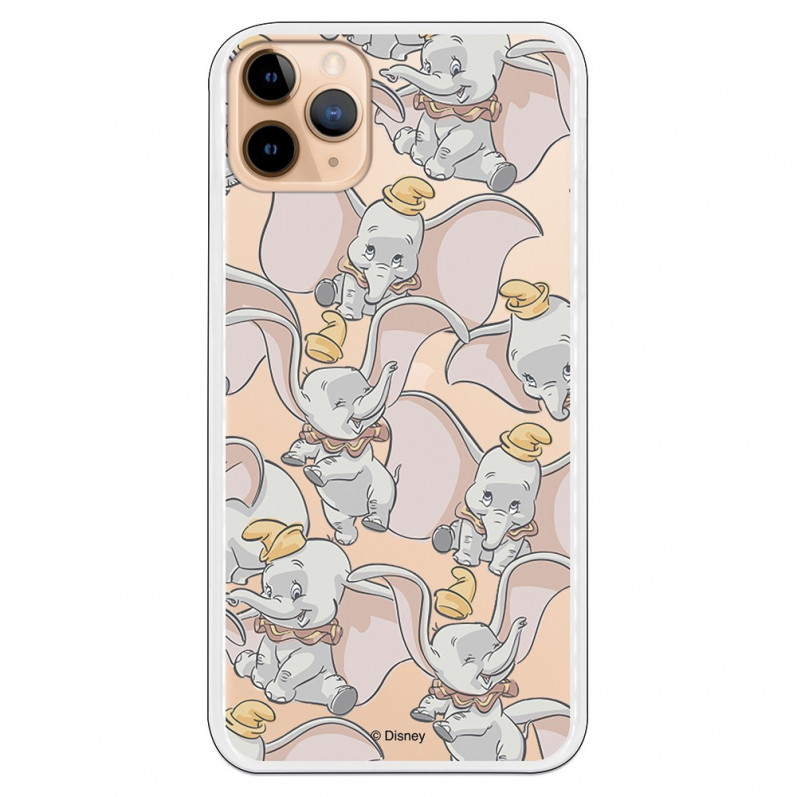 Funda para iPhone 11 Pro Max Oficial de Disney Dumbo Siluetas Transparente - Dumbo