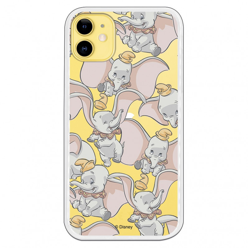 Funda para iPhone 11 Oficial de Disney Dumbo Siluetas Transparente - Dumbo