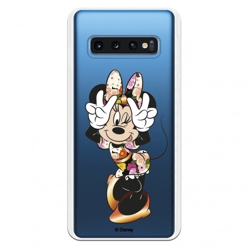 Funda para Samsung Galaxy S10 Oficial de Disney Minnie Posando - Clásicos Disney