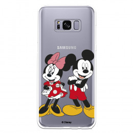 Funda para Samsung Galaxy S8 Oficial de Disney Mickey y Minnie Posando - Clásicos Disney