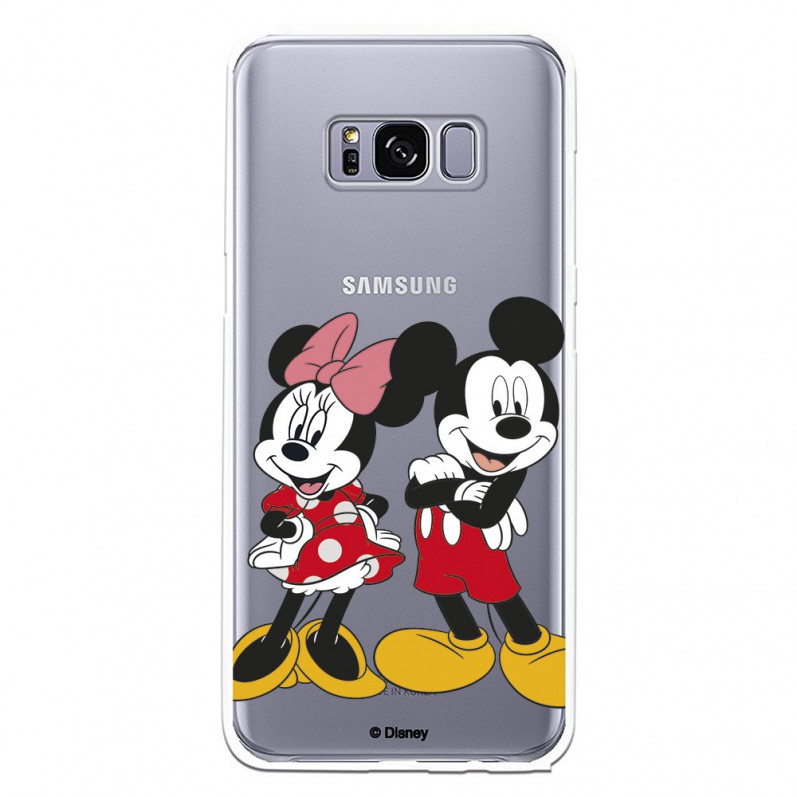 Funda para Samsung Galaxy S8 Oficial de Disney Mickey y Minnie Posando - Clásicos Disney