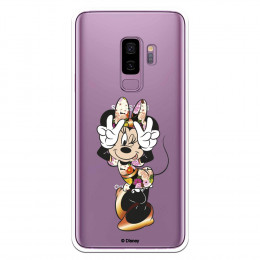 Funda para Samsung Galaxy S9 Plus Oficial de Disney Minnie Posando - Clásicos Disney