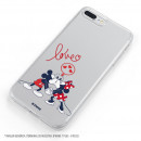 Carcasa para iPhone 8 Plus Oficial de Disney Mickey y Minnie Love - Clásicos Disney