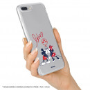 Carcasa para iPhone XS Oficial de Disney Mickey y Minnie Love - Clásicos Disney