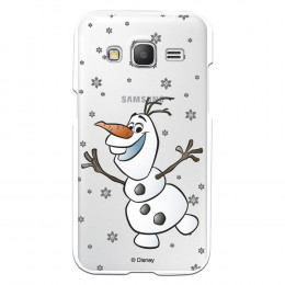 Funda para Samsung Galaxy Core Prime Oficial de Disney Olaf Transparente - Frozen