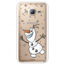 Funda para Samsung Galaxy J3 Oficial de Disney Olaf Transparente - Frozen