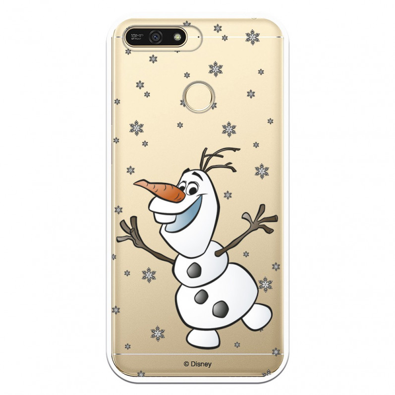 Funda para Huawei Honor 7A Oficial de Disney Olaf Transparente - Frozen