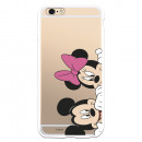 Funda para iPhone 6S Plus Oficial de Disney Mickey y Minnie Asomados - Clásicos Disney