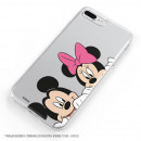 Carcasa para iPhone XS Oficial de Disney Mickey y Minnie Asomados - Clásicos Disney