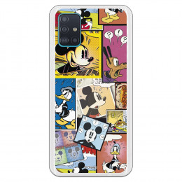 Funda para Samsung Galaxy A51 Oficial de Disney Mickey Comic - Clásicos Disney