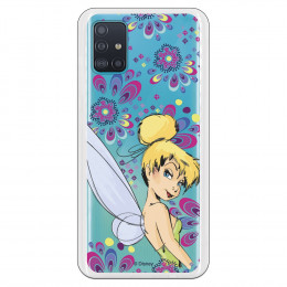 Funda para Samsung Galaxy A51 Oficial de Disney Campanilla Flores - Peter Pan