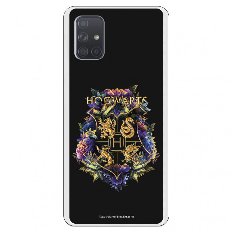 Funda para Samsung Galaxy A71 Oficial de Harry Potter Hogwarts Floral - Harry Potter