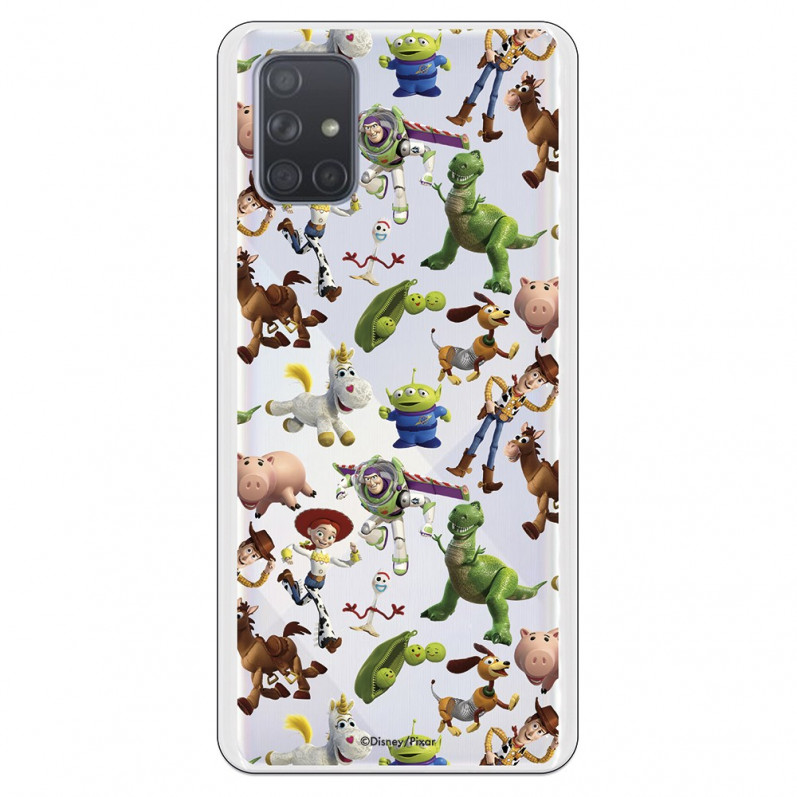 Funda para Samsung Galaxy A71 Oficial de Disney Muñecos Toy Story Siluetas - Toy Story