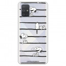 Funda para Samsung Galaxy A71 Oficial de Peanuts Snoopy rayas - Snoopy