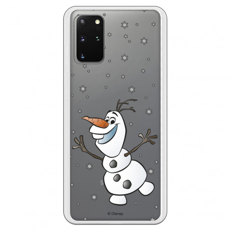 Funda para Samsung Galaxy S20 Plus Oficial de Disney Olaf Transparente - Frozen