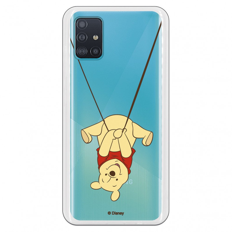 Funda para Samsung Galaxy A51 Oficial de Disney Winnie  Columpio - Winnie The Pooh