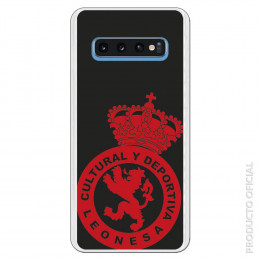 Carcasa Oficial Cultural y Deportiva Leonesa Escudo monocromo para Samsung Galaxy S10- La Casa de las Carcasas