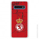 Carcasa Oficial Cultural y Deportiva Leonesa Escudo rojo textura para Samsung Galaxy S10- La Casa de las Carcasas